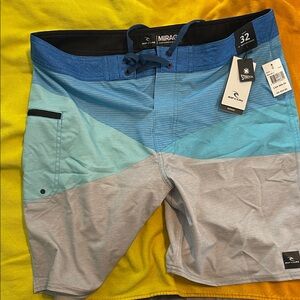 Rip Curl Men's Mirage Board Shorts - Blue and Gray